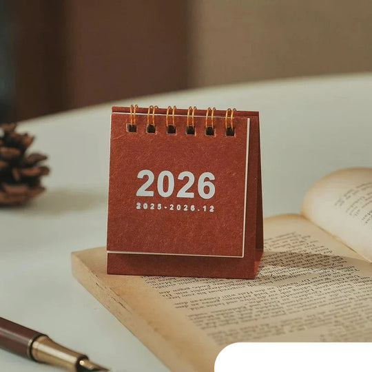 2026 Desktop Standing Calendar with Daily Planning Layout