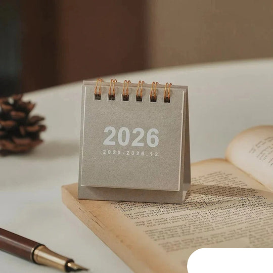 2026 Desktop Standing Calendar with Daily Planning Layout