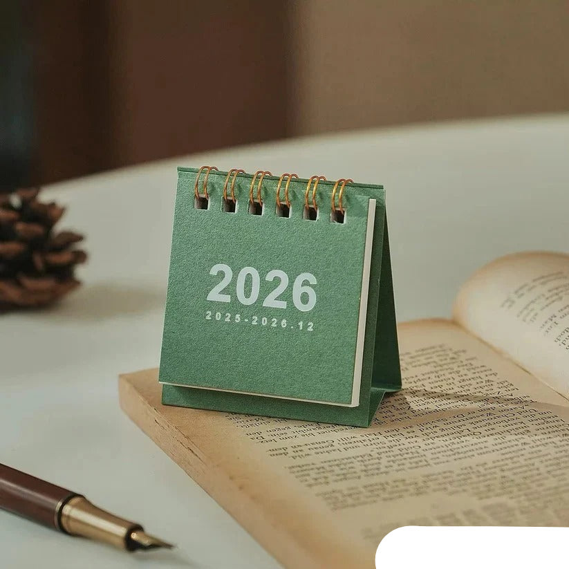 2026 Desktop Standing Calendar with Daily Planning Layout