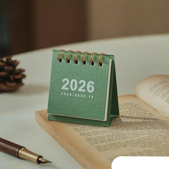 2026 Desktop Standing Calendar with Daily Planning Layout