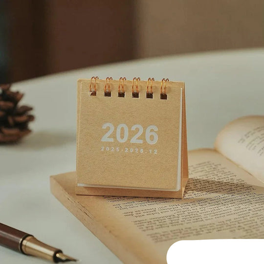 2026 Desktop Standing Calendar with Daily Planning Layout