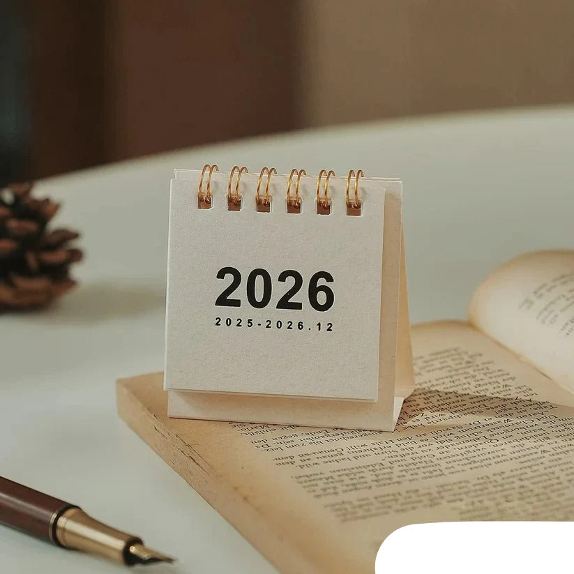 2026 Desktop Standing Calendar with Daily Planning Layout