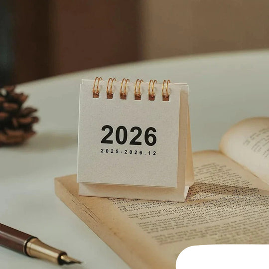 2026 Desktop Standing Calendar with Daily Planning Layout