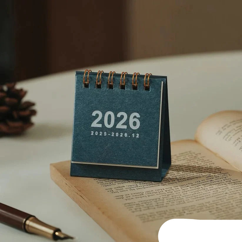 2026 Desktop Standing Calendar with Daily Planning Layout