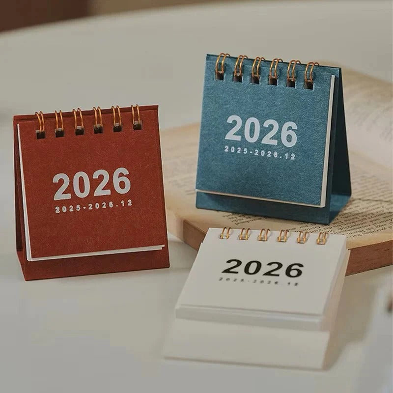 2026 Desktop Standing Calendar with Daily Planning Layout