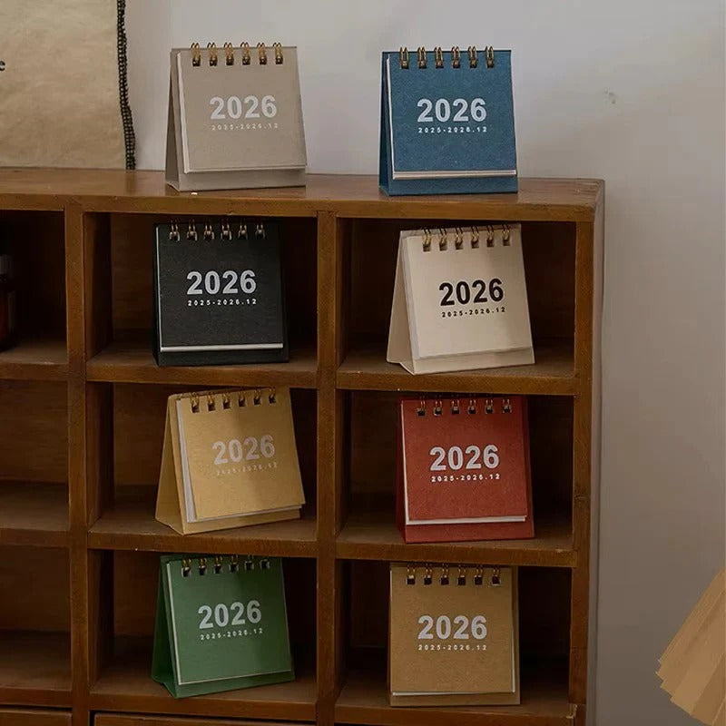 2026 Desktop Standing Calendar with Daily Planning Layout