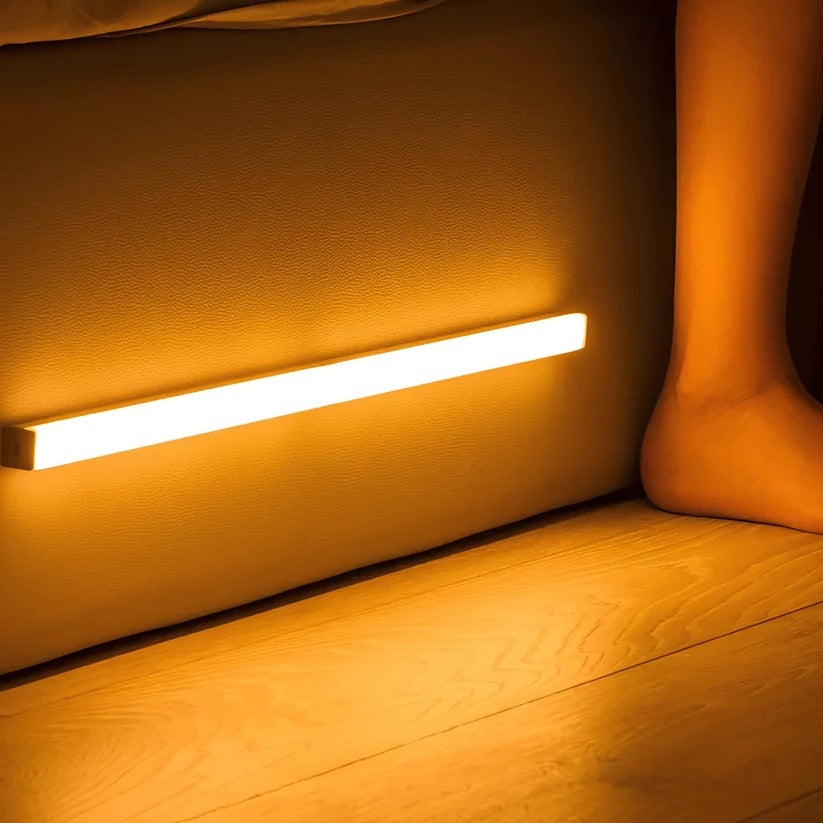 Motion-Triggered LED Strip with Warm Glow for Indoor Ambiance