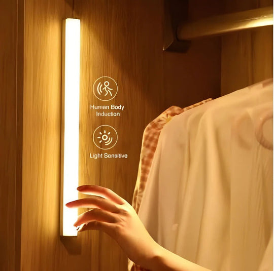 Motion-Triggered LED Strip with Warm Glow for Indoor Ambiance