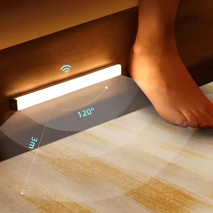 Motion-Triggered LED Strip with Warm Glow for Indoor Ambiance