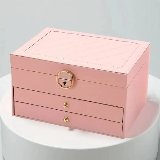 Tiered Jewellery Display Box with Multi Compartment Storage Design