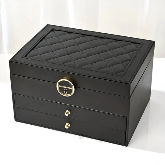 Tiered Jewellery Display Box with Multi Compartment Storage Design