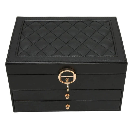 Tiered Jewellery Display Box with Multi Compartment Storage Design