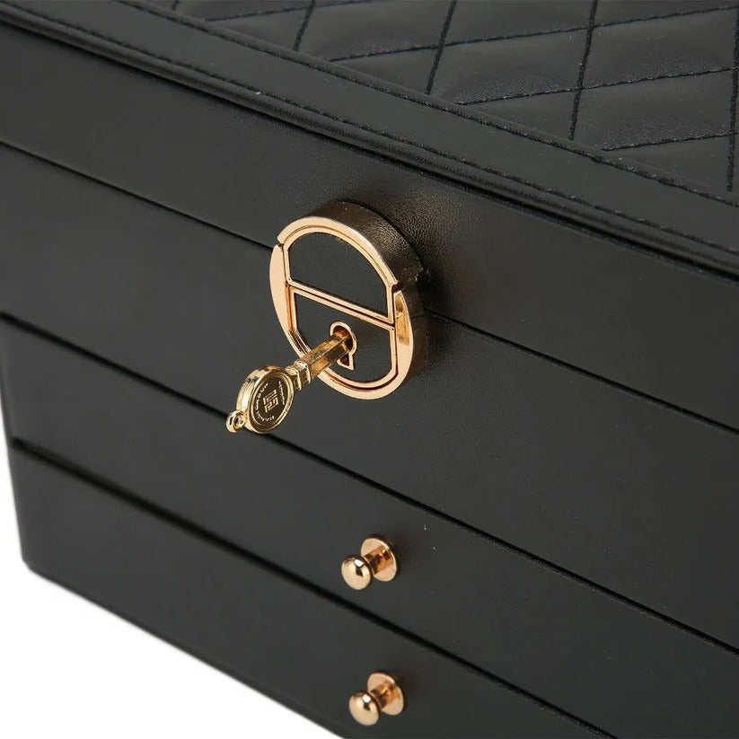 Tiered Jewellery Display Box with Multi Compartment Storage Design
