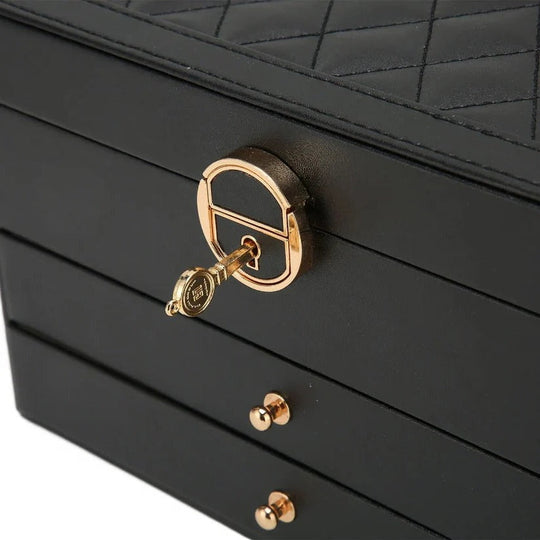 Tiered Jewellery Display Box with Multi Compartment Storage Design