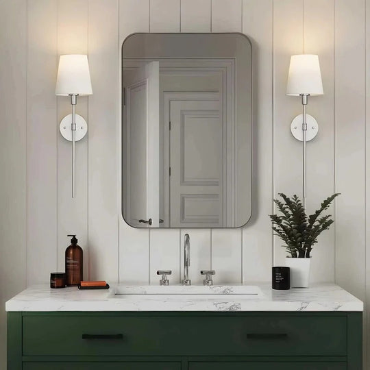 Battery Powered Wall Sconce with Cordless Mounting Design, Set of 2