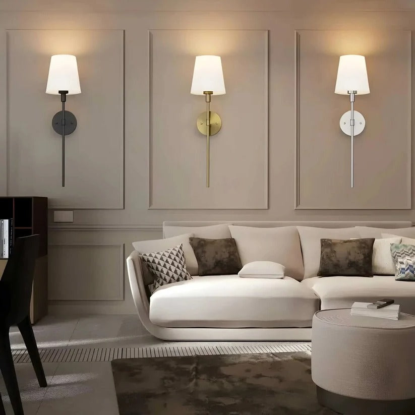 Battery Powered Wall Sconce with Cordless Mounting Design, Set of 2