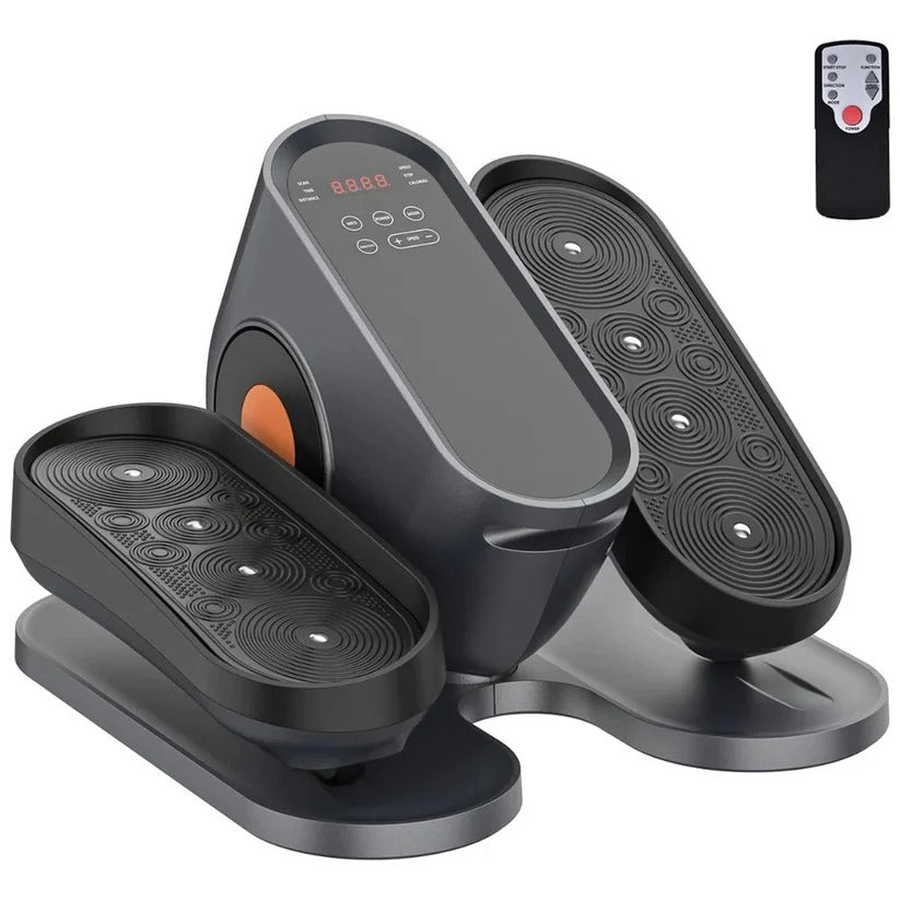 Compact Under Desk Pedal Exerciser with LCD Screen and Remote Control