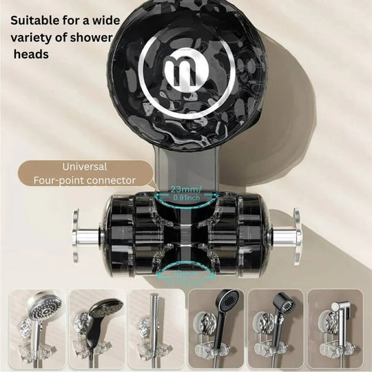 Suction Cup Shower Head Bracket with Adjustable Angle Mount