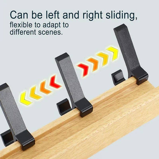 Wall Mounted Coat Rack with 5 Adjustable Double Hooks
