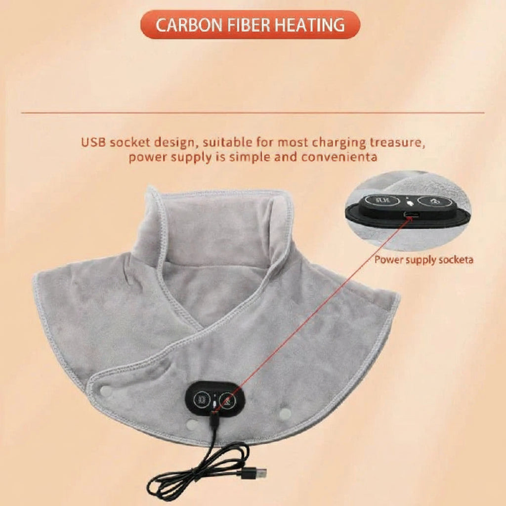 Electric Neck and Shoulder Heating Wrap with 3 Level Temperature Control and Auto Timer
