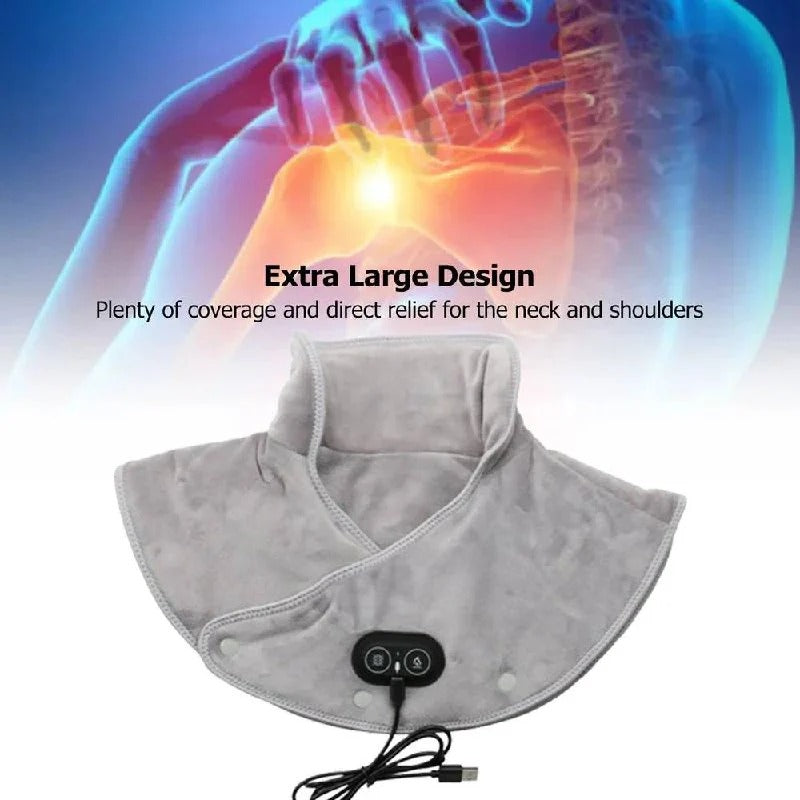 Electric Neck and Shoulder Heating Wrap with 3 Level Temperature Control and Auto Timer