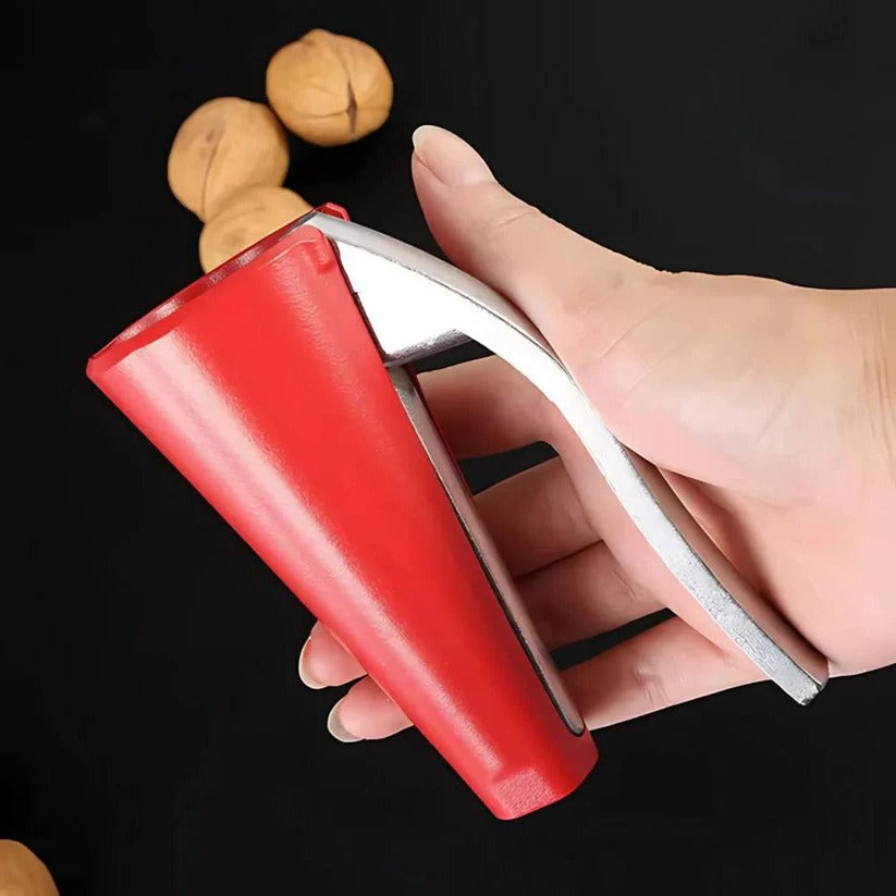 Stainless Steel Nut Cracker Tool with Ergonomic Grip Handle