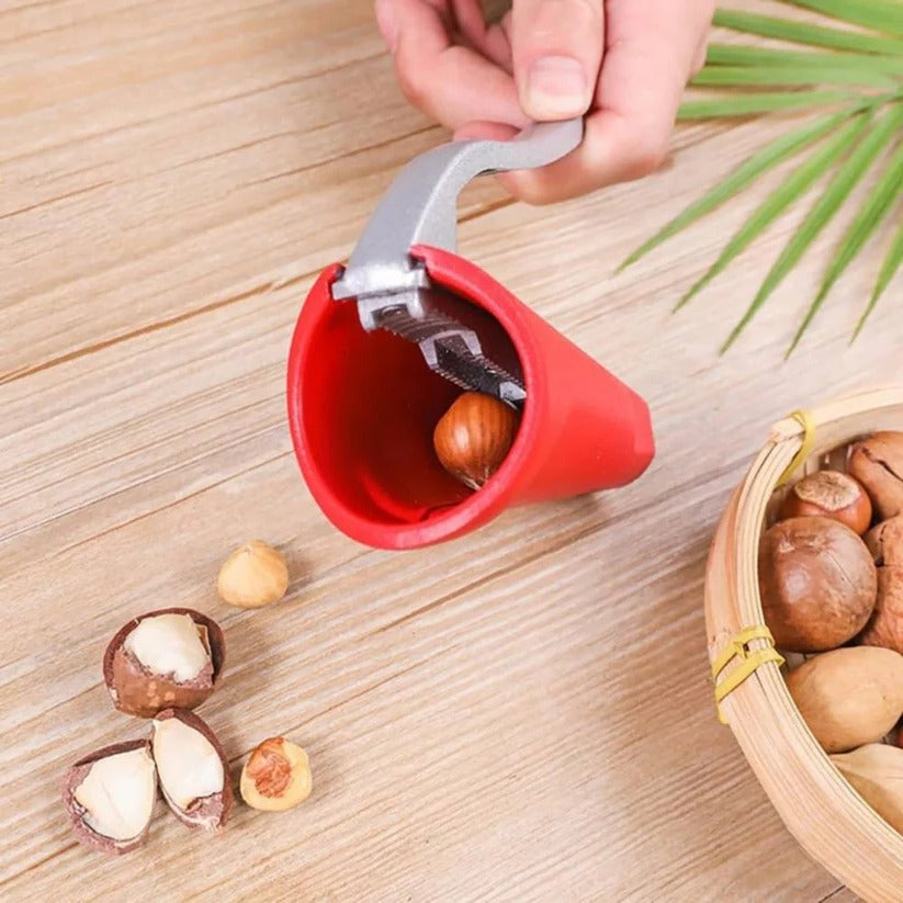 Stainless Steel Nut Cracker Tool with Ergonomic Grip Handle