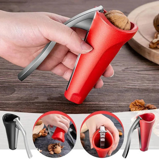 Stainless Steel Nut Cracker Tool with Ergonomic Grip Handle
