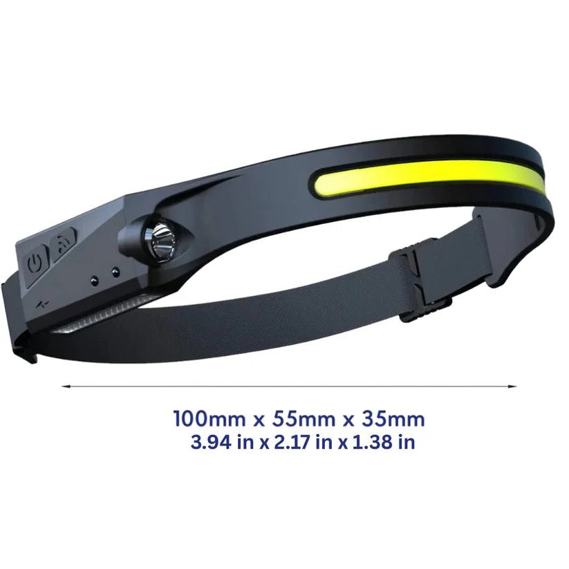 Rechargeable Motion Sensor Head Torch with Adjustable Beam and High Lumen Output