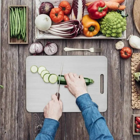Titanium Coated Cutting Board with Non-Slip Base and Juice Groove