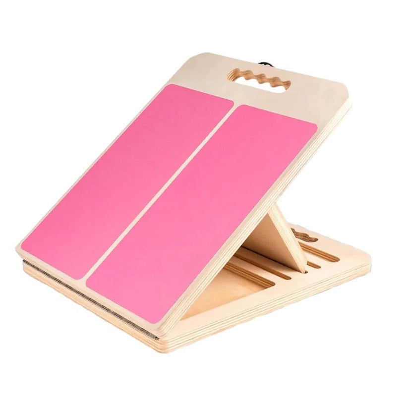 Adjustable Wooden Slant Board with 5 Angles for Stretch Sessions