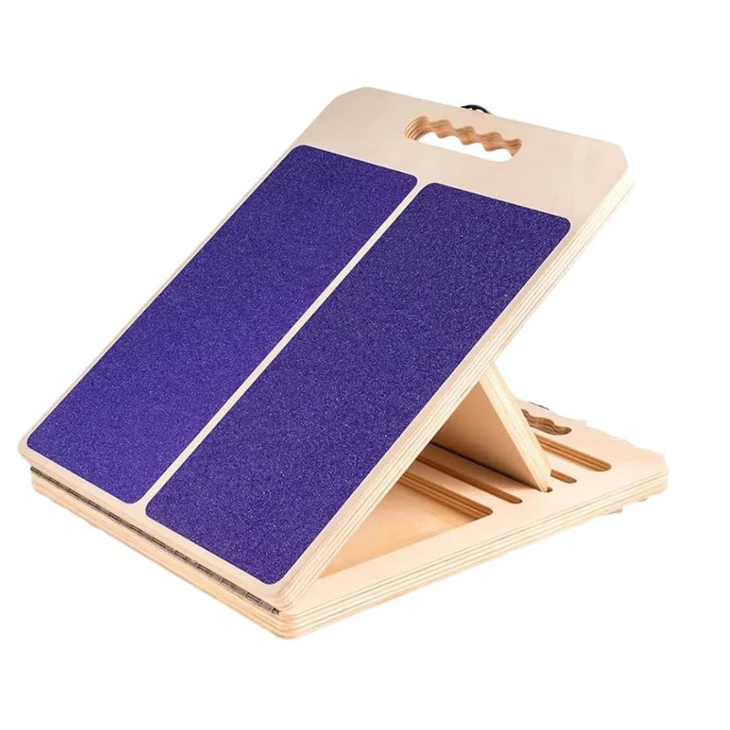 Adjustable Wooden Slant Board with 5 Angles for Stretch Sessions