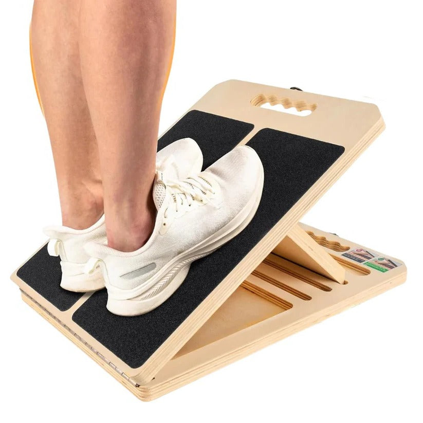 Adjustable Wooden Slant Board with 5 Angles for Stretch Sessions