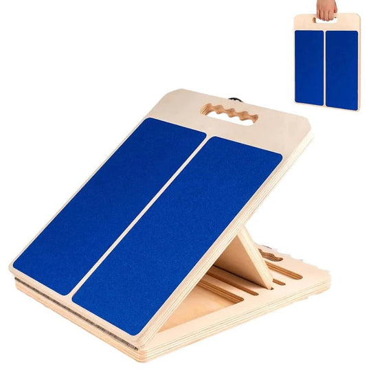 Adjustable Wooden Slant Board with 5 Angles for Stretch Sessions