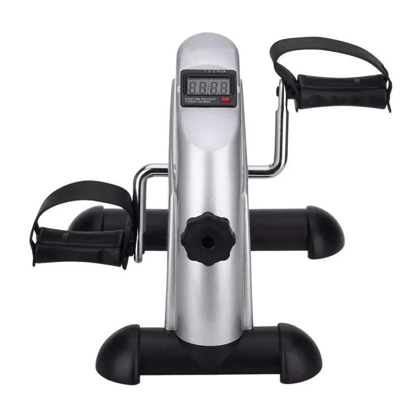 Mini Stationary Foot Cycle with Variable Resistance and LED Display for Seated Workout