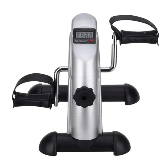 Mini Stationary Foot Cycle with Variable Resistance and LED Display for Seated Workout