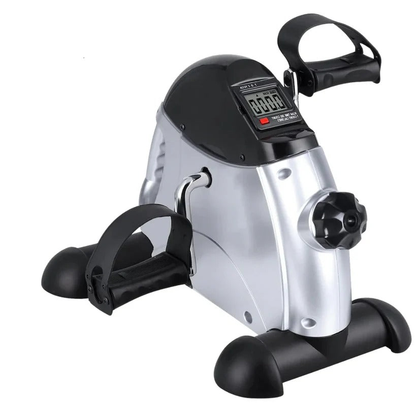 Mini Stationary Foot Cycle with Variable Resistance and LED Display for Seated Workout