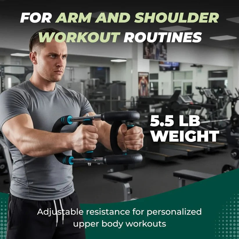 Chest Expander with Steel Spring Bars for Arm and Shoulder Training Tool
