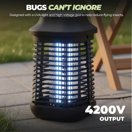 Electric Bug Zapper with 15W UVA Tube for Indoor and Outdoor Areas