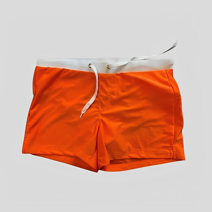 Men's Quick Dry Swim Shorts with Inner Mesh Brief and Adjustable Waist Tie