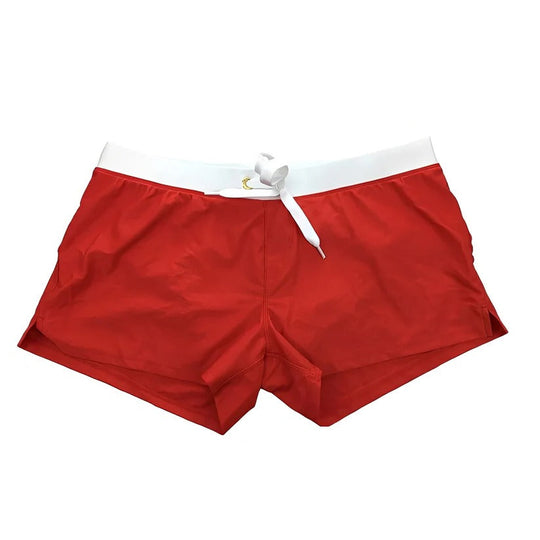 Men's Quick Dry Swim Shorts with Inner Mesh Brief and Adjustable Waist Tie