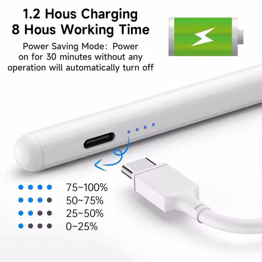 Capacitive Stylus with Magnetic Snap for Tablet Writing Tasks