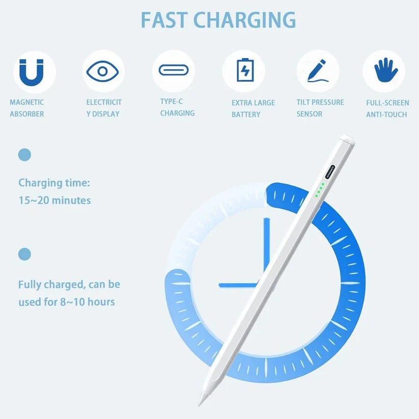 Capacitive Stylus with Magnetic Snap for Tablet Writing Tasks