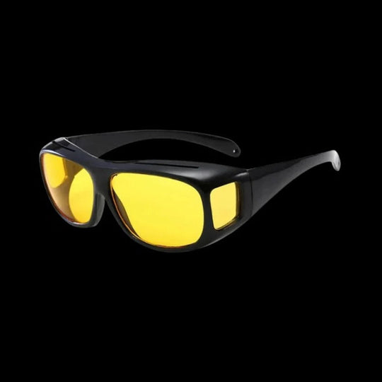 Wraparound Anti-Glare Night Driving Eyewear with Polarised Yellow Tinted Lens