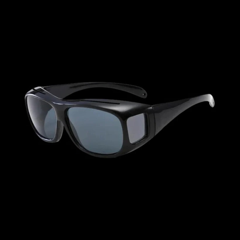 Wraparound Anti-Glare Night Driving Eyewear with Polarised Yellow Tinted Lens