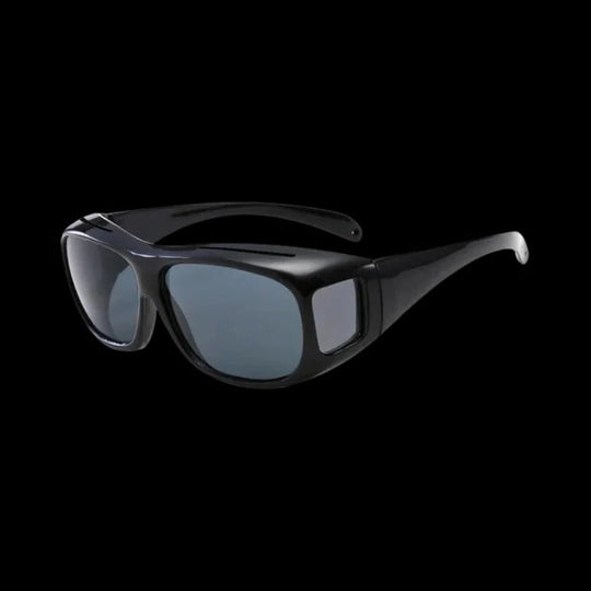 Wraparound Anti-Glare Night Driving Eyewear with Polarised Yellow Tinted Lens