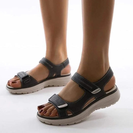 Women's Adjustable Strap Sport Sandals with Wedge Cushion Support