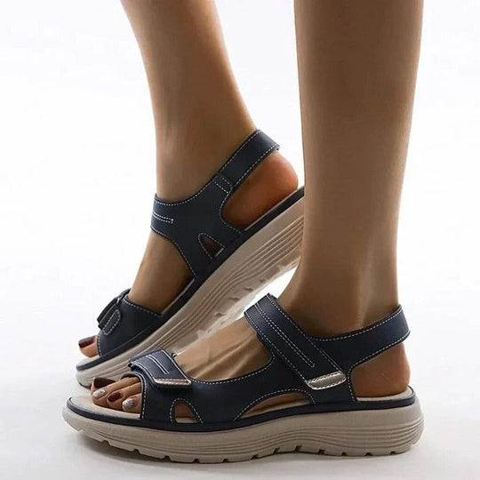 Women's Adjustable Strap Sport Sandals with Wedge Cushion Support