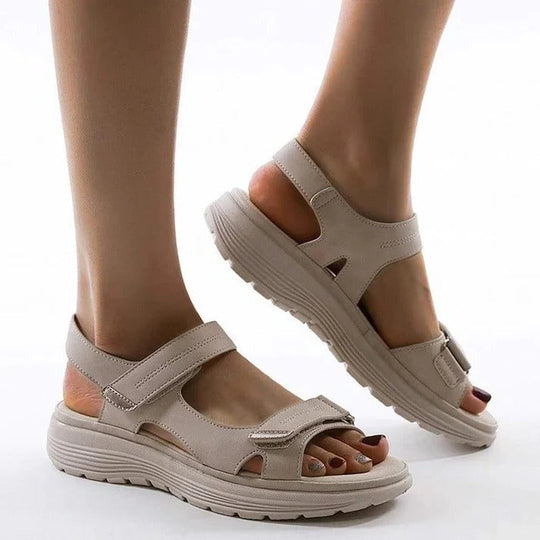 Women's Adjustable Strap Sport Sandals with Wedge Cushion Support