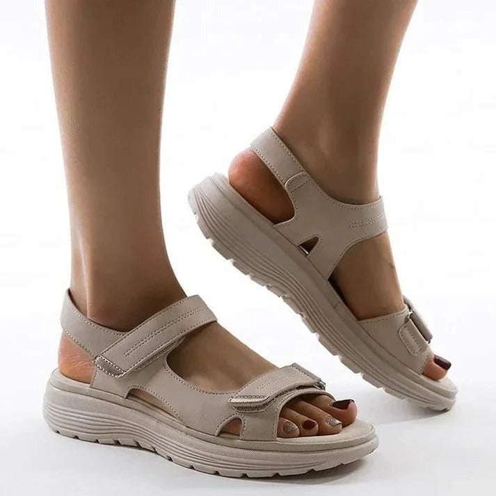 Women's Adjustable Strap Sport Sandals with Wedge Cushion Support